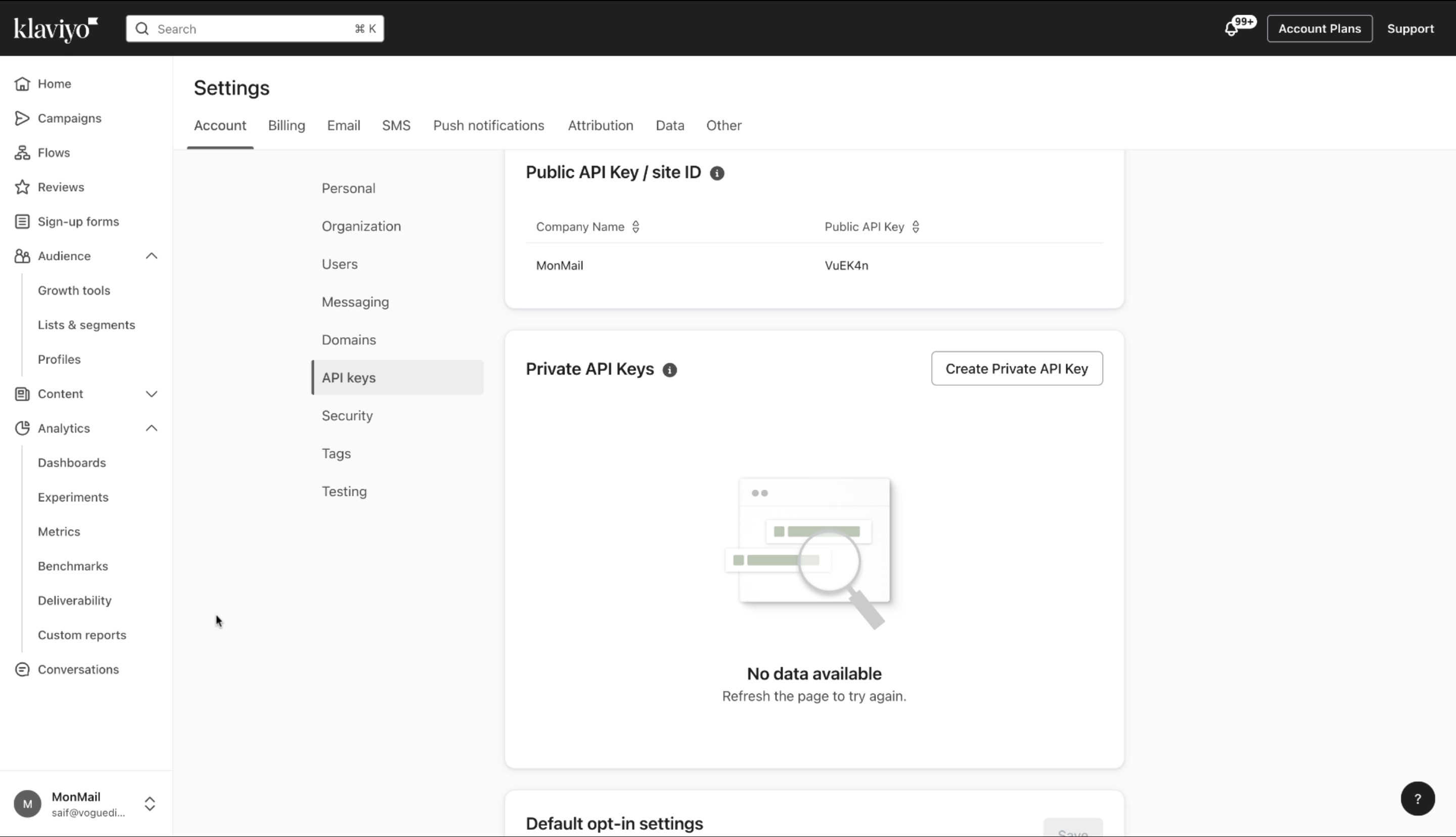 How to connect to Klaviyo